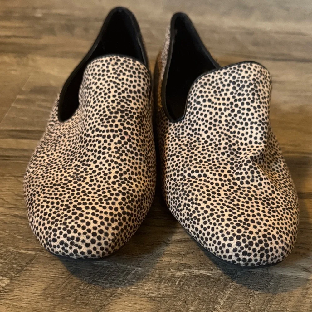 Express - Animal Print Black and Tan Loafers - Size 9